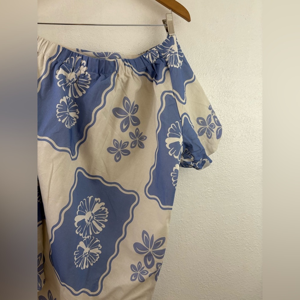 Petal + Pup Dylan One Shoulder floral print side pockets Mini Dress size M - Picture 4 of 9